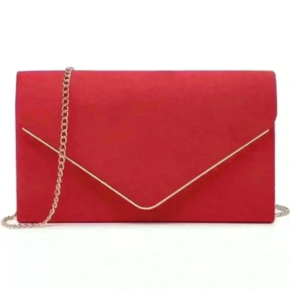 Urban Expressions Handbags - Urban expressions red crossbody clutch envelope bag
